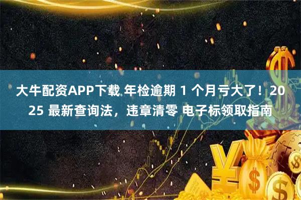 大牛配资APP下载 年检逾期 1 个月亏大了!2025 最新查询法,违章清零 电子标领取指南